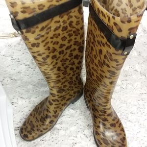 ralph lauren cheetah rain boots